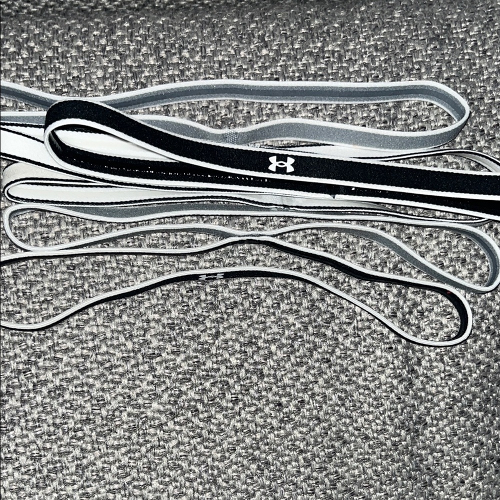 Under Armour Black, White & Gray 6 Piece Headbands Set
